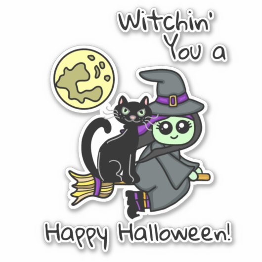 Un Sticker Halloween heureux (Devant)