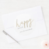 Un Sticker Personnalisé Pour Le Nouvel An Plutôt H (Enveloppe)