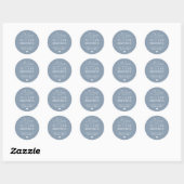 Un Sticker Sweet Ending Dusty Blue Wedding Favor (Feuille)