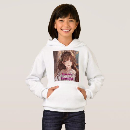 Un sweatshirt avec une image de fille mignonne. (Devant entier)