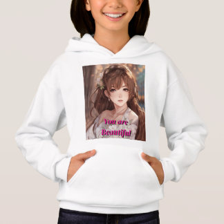 Un sweatshirt avec une image de fille mignonne.