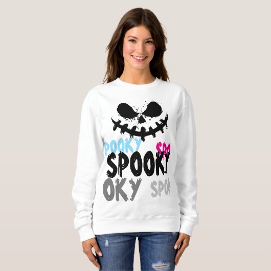 Un Sweatshirt Éffrayant pour Halloween (Devant entier)