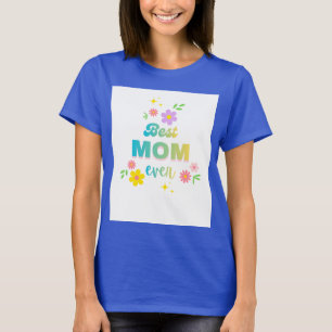 un t-shirt bleu avec des demi-manches design super