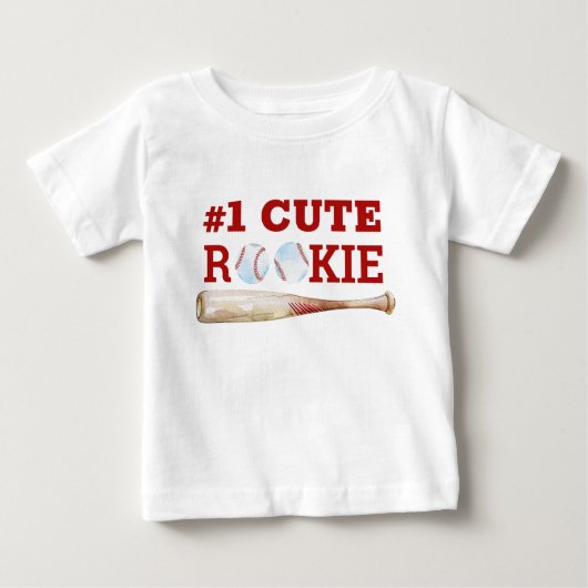Un T-Shirt de bébé de baseball pour une jeune recr (Devant)
