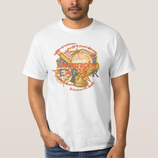 Un T-Shirt de devise de professeur de géographie (Devant)