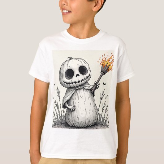 un T-shirt enfant pour Halloween (Devant)