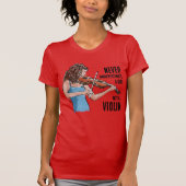 Un T-shirt Fille avec un Violon (Devant)