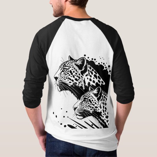 Un T-shirt Leopard monochrome (Dos)