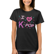 Un T-Shirt Mignon « J'adore la K-Pop »