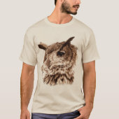 Un T-shirt plus ancien et plus sage d'art de hibou (Devant)