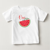 Un T-shirt pour bébé anniversaire Une pastèque (Devant)