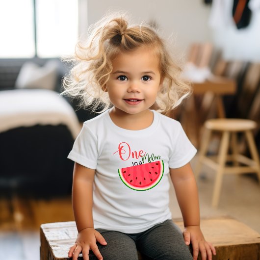 Un T-shirt pour bébé anniversaire Une pastèque