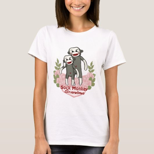 Un T-Shirt Sock Monkey Grand-mère (Devant)