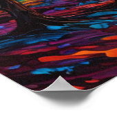 Un tableau Abstrait d'un coucher de soleil (Coin)