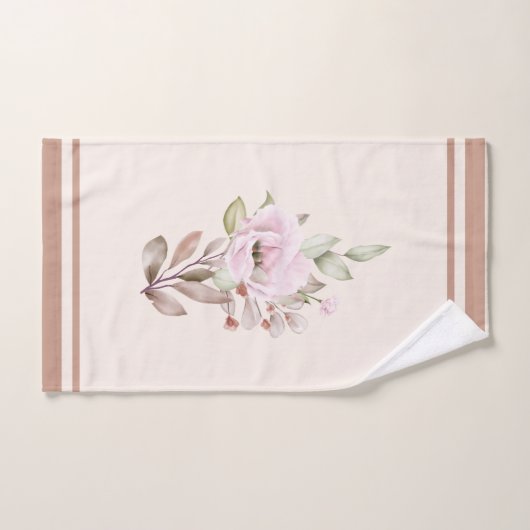 Un tableau floral & feuille en motif sans couture (Serviette à main)