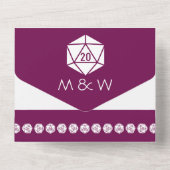 Un Tabletop Chic dans le vin tout en une invitation (Verso)