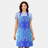 Un tablier vibrant présentant un dégradé bleu et a (Porté)