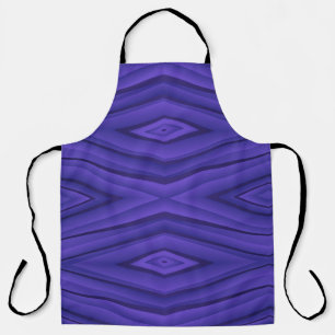Un tablier violet avec un motif de diamant géométr