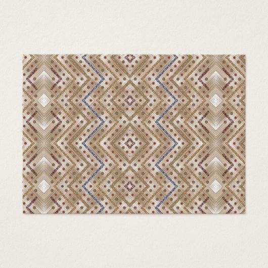 Un tapis marron affichant un design symétrique (Devant)