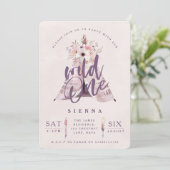 Un teepee invitation de fête d'anniversaire sauvag (Debout devant)