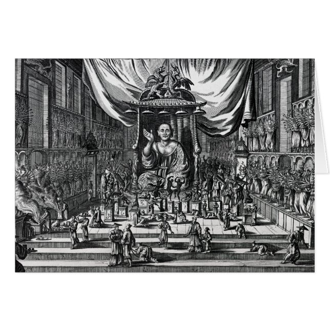 Un temple bouddhiste, une illustration (Devant horizontal)