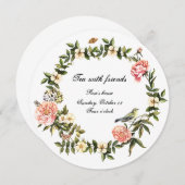 Un thé avec des amis Invitation (Devant / Derrière)