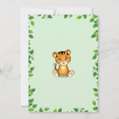 Un Tigre sauvage 1er Invitation anniversaire (Dos)