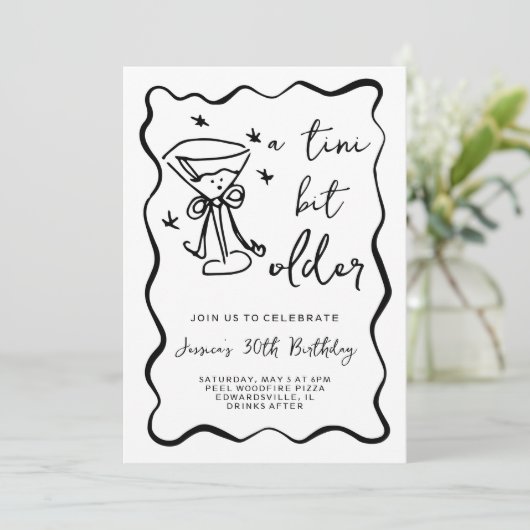 Un Tini Un Peu Plus Ancien Invitation D'Anniversai (Debout devant)