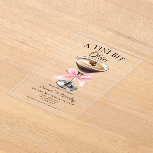 Un Tini Un Peu Plus Ancien Martini Invitation Anni (Poser)