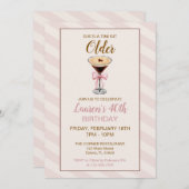 Un Tini Un Peu Plus Ancien Martini Invitation Anni (Devant / Derrière)