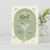 Un Tini Un Peu Plus Ancien Martini Invitation Anni (Debout devant)