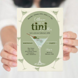 Un Tini Un Peu Plus Ancien Martini Invitation Anni