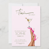 Un Tini Un Peu Plus Ancien Martini rose Invitation (Devant)