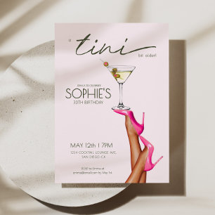Un Tini Un Peu Plus Ancien Martini rose Invitation