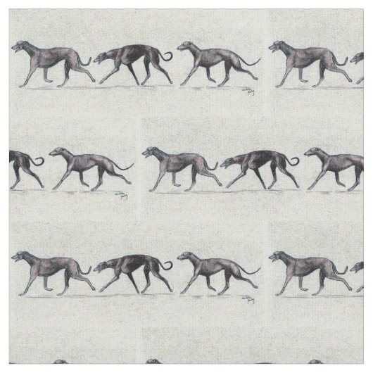 Un tissu d'art de chien de Greyhounds (Fermer)