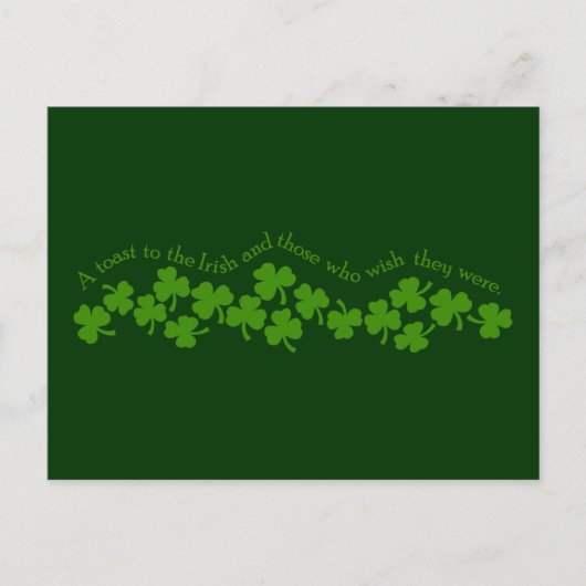Un toast à la carte postale irlandaise (Devant)