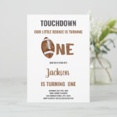 Un Touchdown Football 1er anniversaire Invitation (Debout devant)