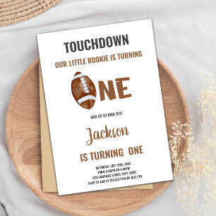 Un Touchdown Football 1er anniversaire Invitation