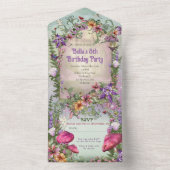 Un TOUT EN UNE Fée Invitation Anniversaire (À l'intérieur)