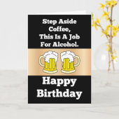 Un travail pour la carte d'anniversaire d'alcool (Fleur jaune)