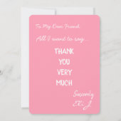 Un très grand Carte de remerciements de ma part (Dos)