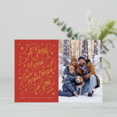 Un très joyeux Carte photo de Noël (Debout devant)