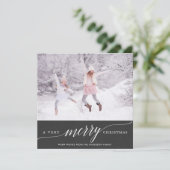 Un très joyeux Carte photo de Noël | CARRÉ (Debout devant)