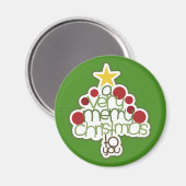 Un très joyeux Noël à vous Magnet cadeau moderne (Recto/Verso)