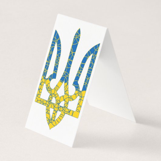 Un trident ukrainien texturé drapeau d'Ukraine cou (Front)