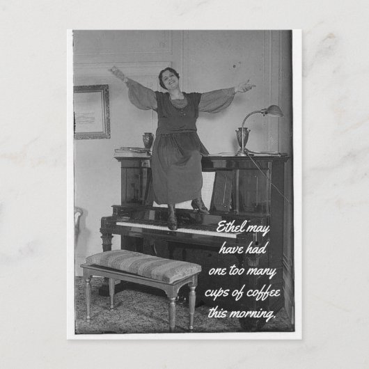 Un trop de tasses de café carte postale (Devant)