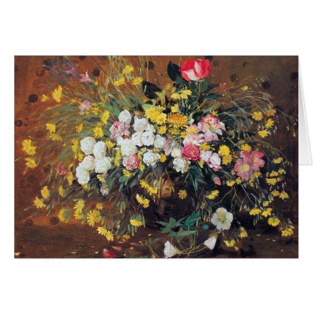 Un vase de carte de fleurs (Devant horizontal)