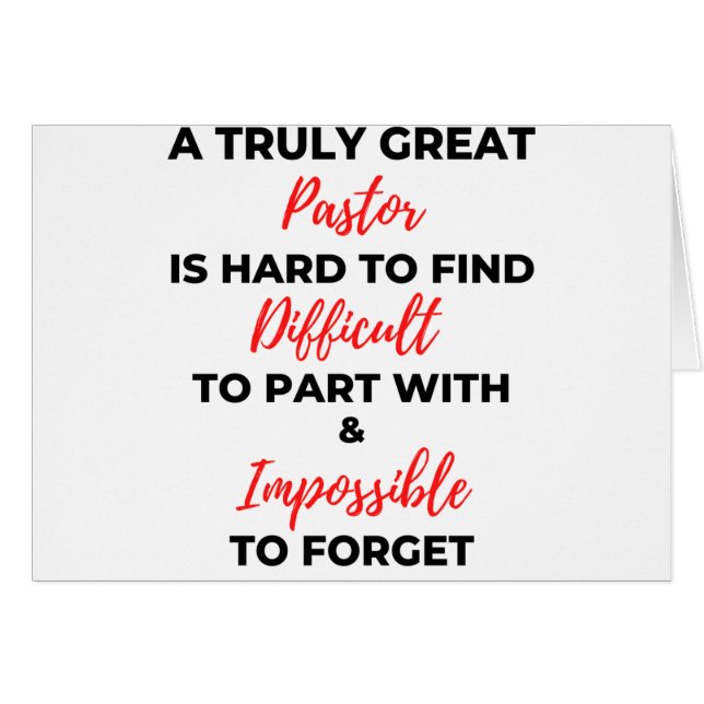 Un Véritable Grand Pasteur Est Difficile De Trouve (Devant horizontal)