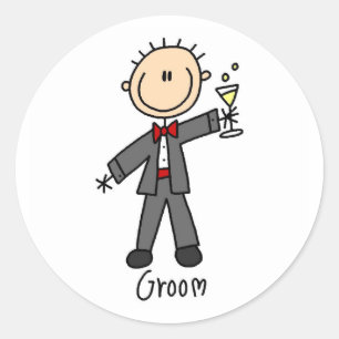 Un Verre Pour Le Sticker Groom