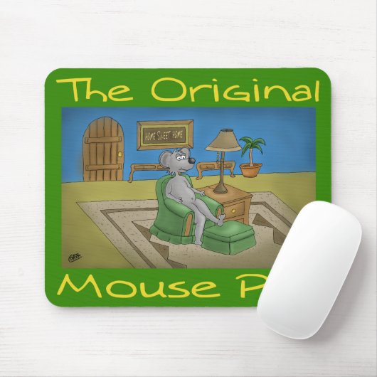 Un vert original de tapis de souris (Avec souris)